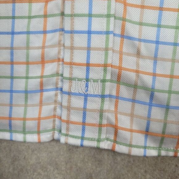 Johnston & Murphy XC4 Shirt Mens XL Blue Plaid Button Down Long Sleeve - Picture 5 of 7